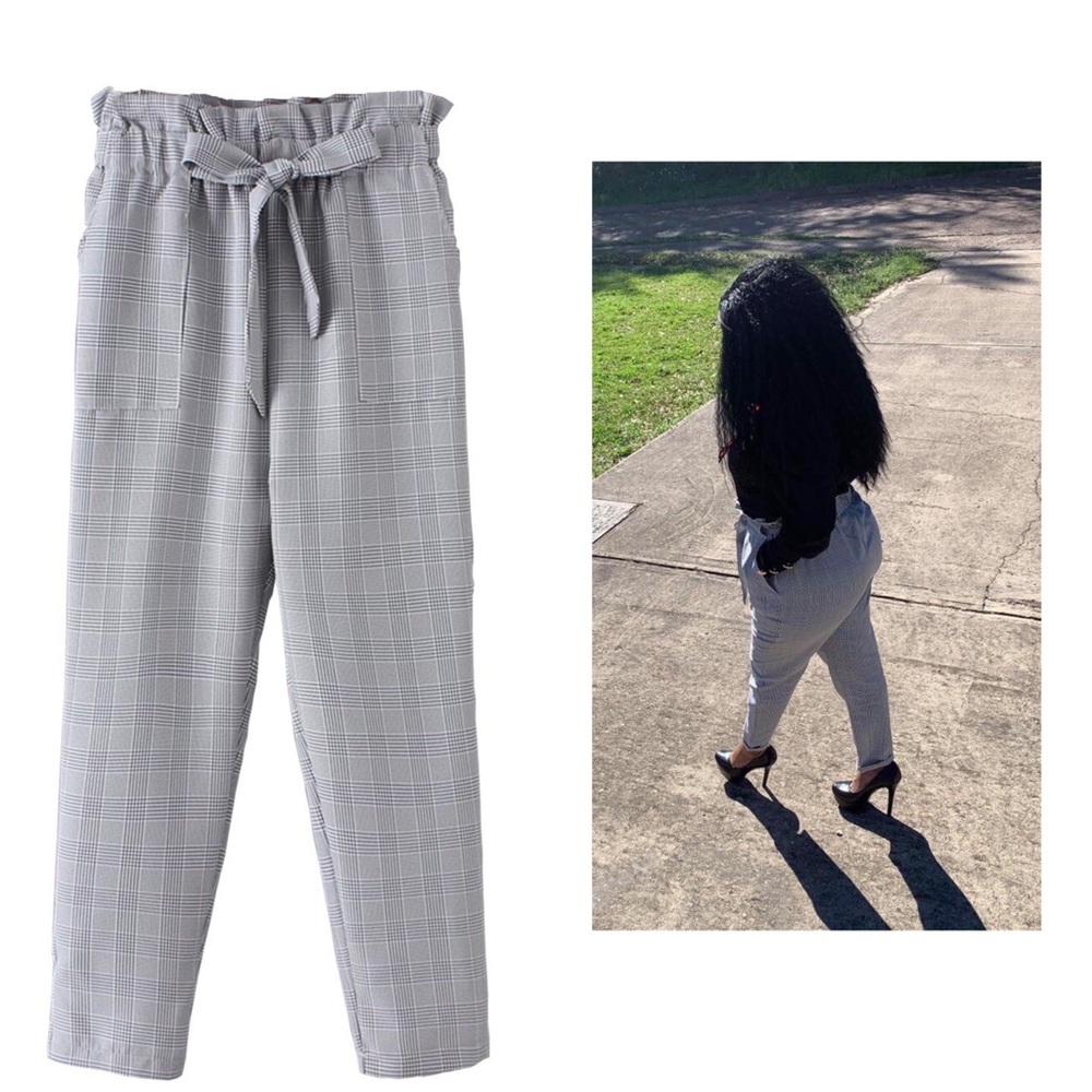 Skinny Straight Leg High Waist Trousers Pants